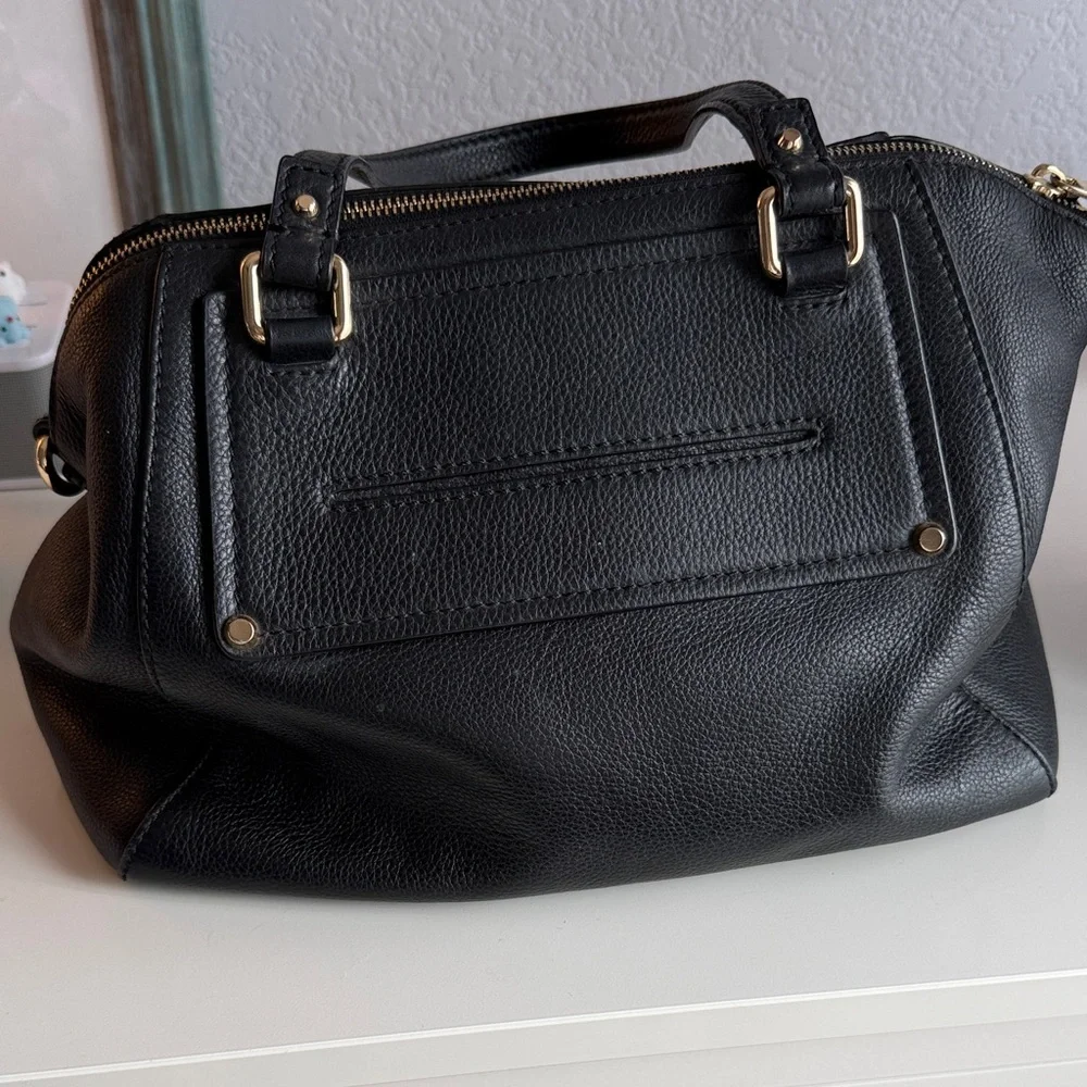 Michael Kors Black Pebbled Leather Satchel - Picture 2 of 9